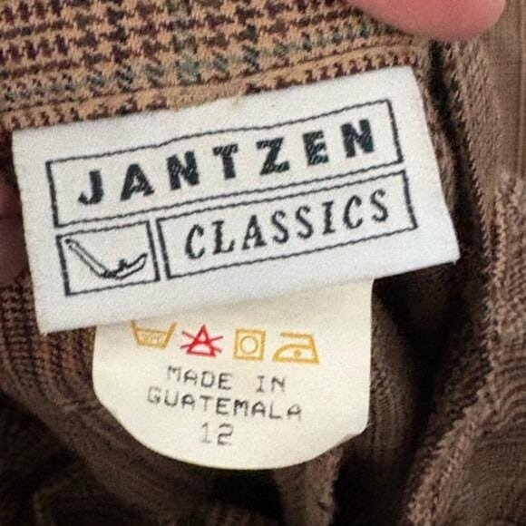 Vintage Jantzen Classics High-Waisted Plaid Trousers – Size 12 - Picture 8 of 10